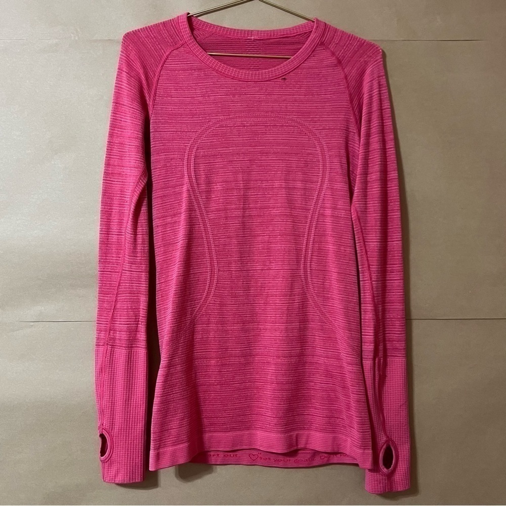 Lululemon | Swiftly Tech Long Sleeve Crew Shirt Top Pink Size 6 FLAWED